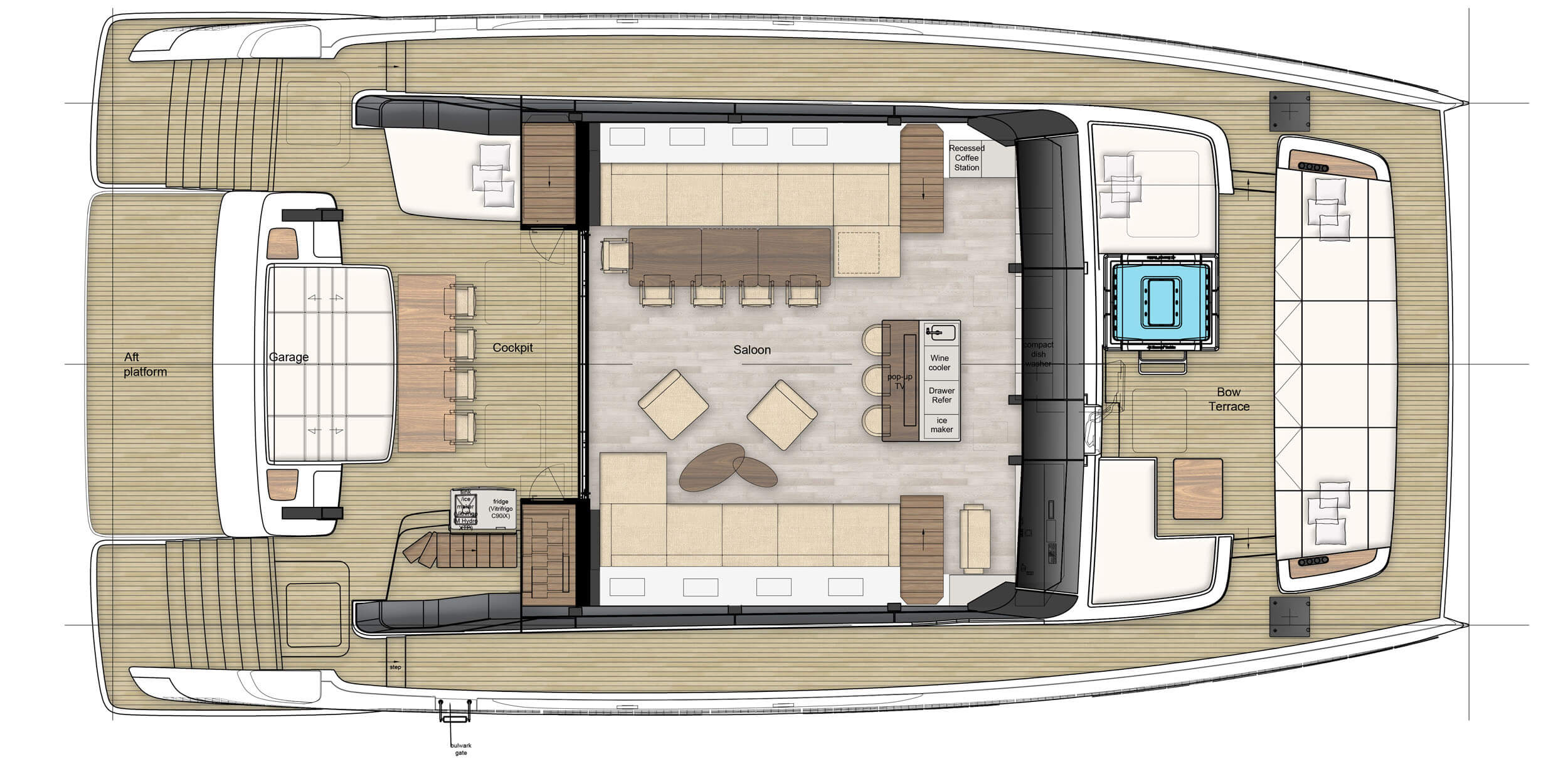 SOL yacht charter layout