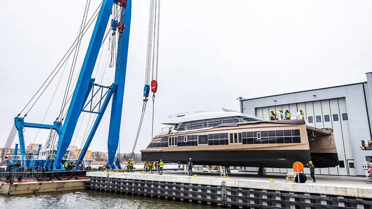 This Sleek 80-Foot Electric Catamaran Uses Solar Power to Cruise With Infinite Range Robb Report 